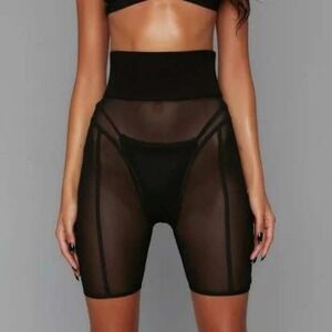 Dollskill Poster Girl Winning Act Mesh Biker Shorts Women's XS Black